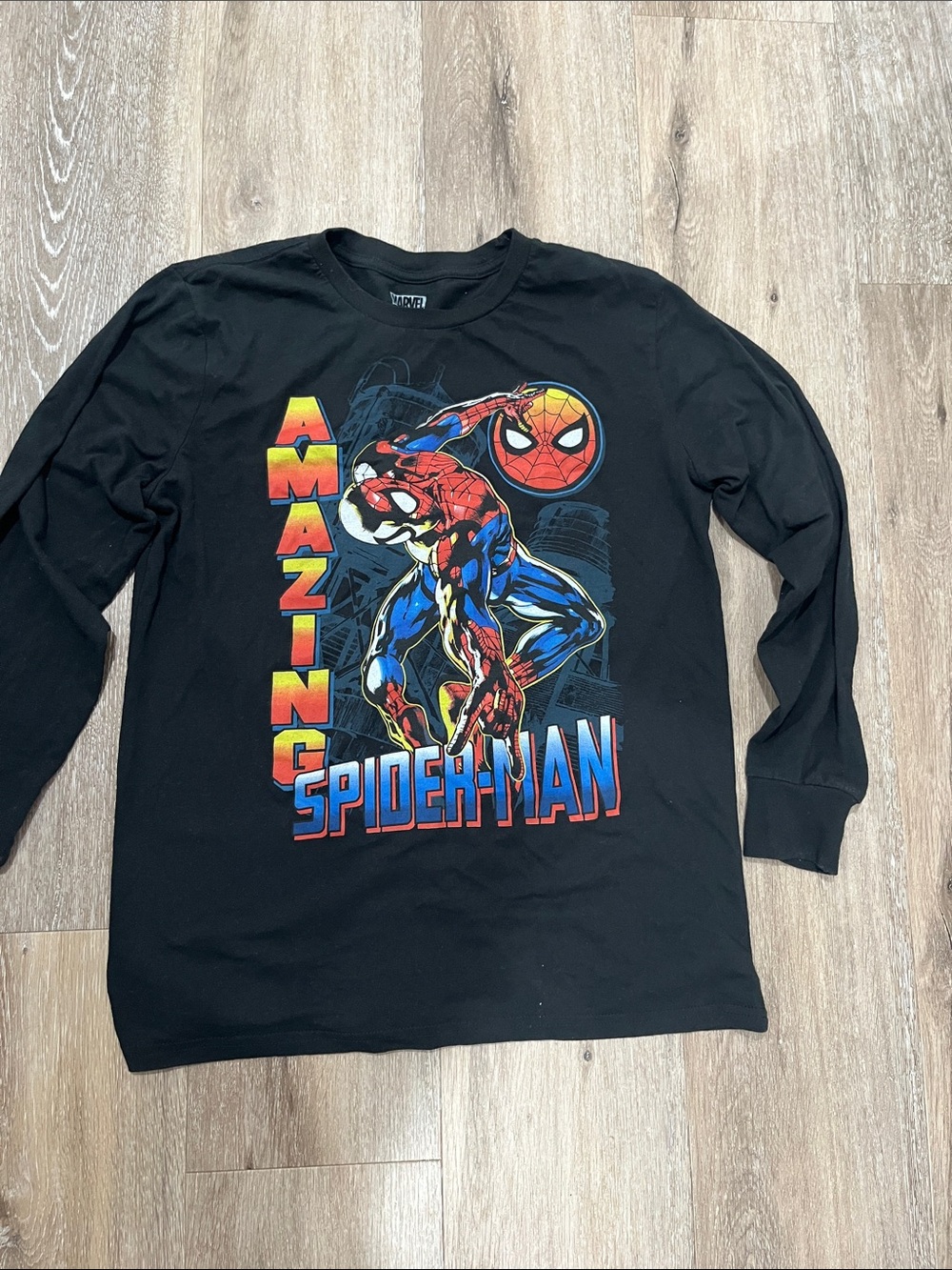 Marvel Black Long Sleeve Amazing Spider-Man Graphic Tee